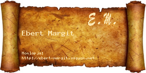 Ebert Margit névjegykártya